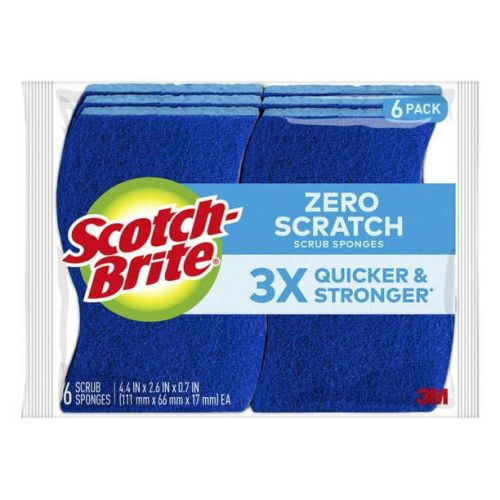 Scotch-Brite Zero Scratch Non-Scratch Scrub Sponges, 6 Scrubbing Sponges Scotch-Brite Zero Scratch Non-Scratch Scrub Sponges, 6 Scrubbing Sponges